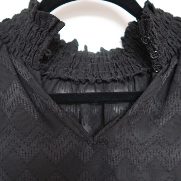Sheer Mesh Turtle Neck Blouse - Picture 4 of 4